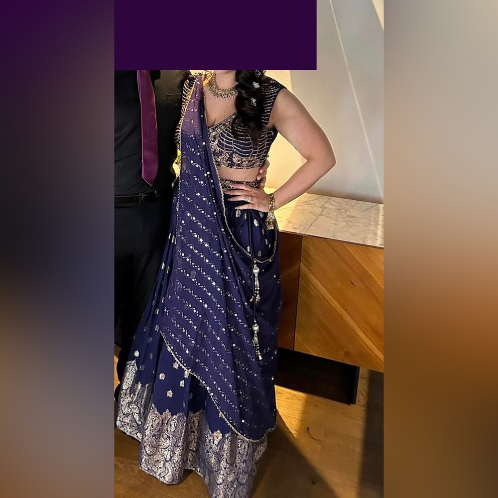Elegant purple Embellished Lehenga Choli